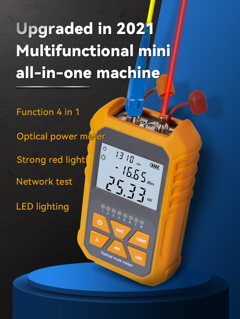 Optical Power Meter With VFL RJ45 Tester Mini Multifunction Machine