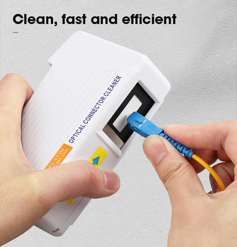 Fiber Cleaning Box SC/FC/LC/ST Connector End Face Cleaner Tools Fiber Wiping Tool Optical Fiber Flange Cleaner cleaning cassette