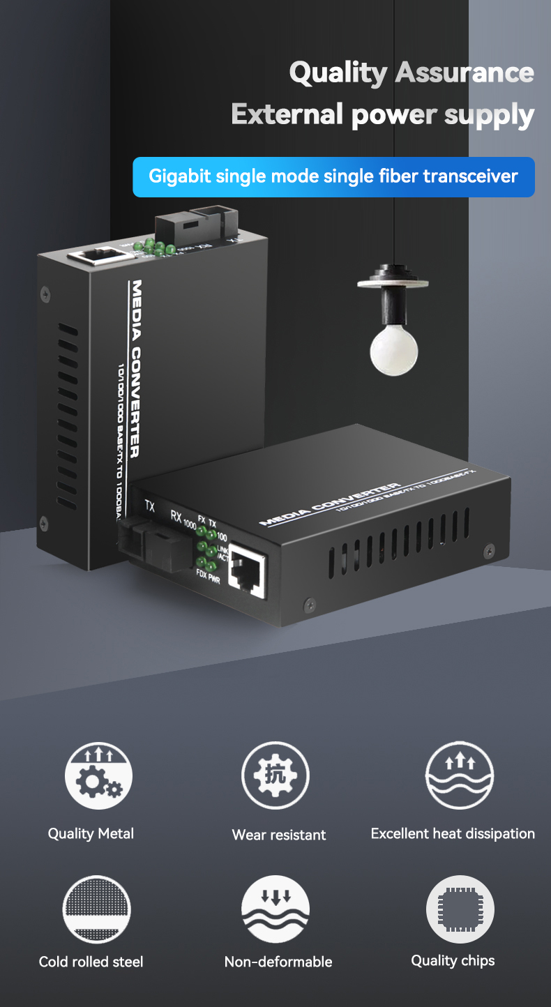 optical fiber transceiver GS-03-AB Gigabit single-mode single-7 (1)